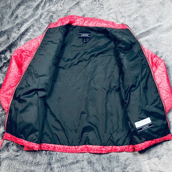 Lands End Pink Heart Jacket NWOT size Large - Picture 6 of 11
